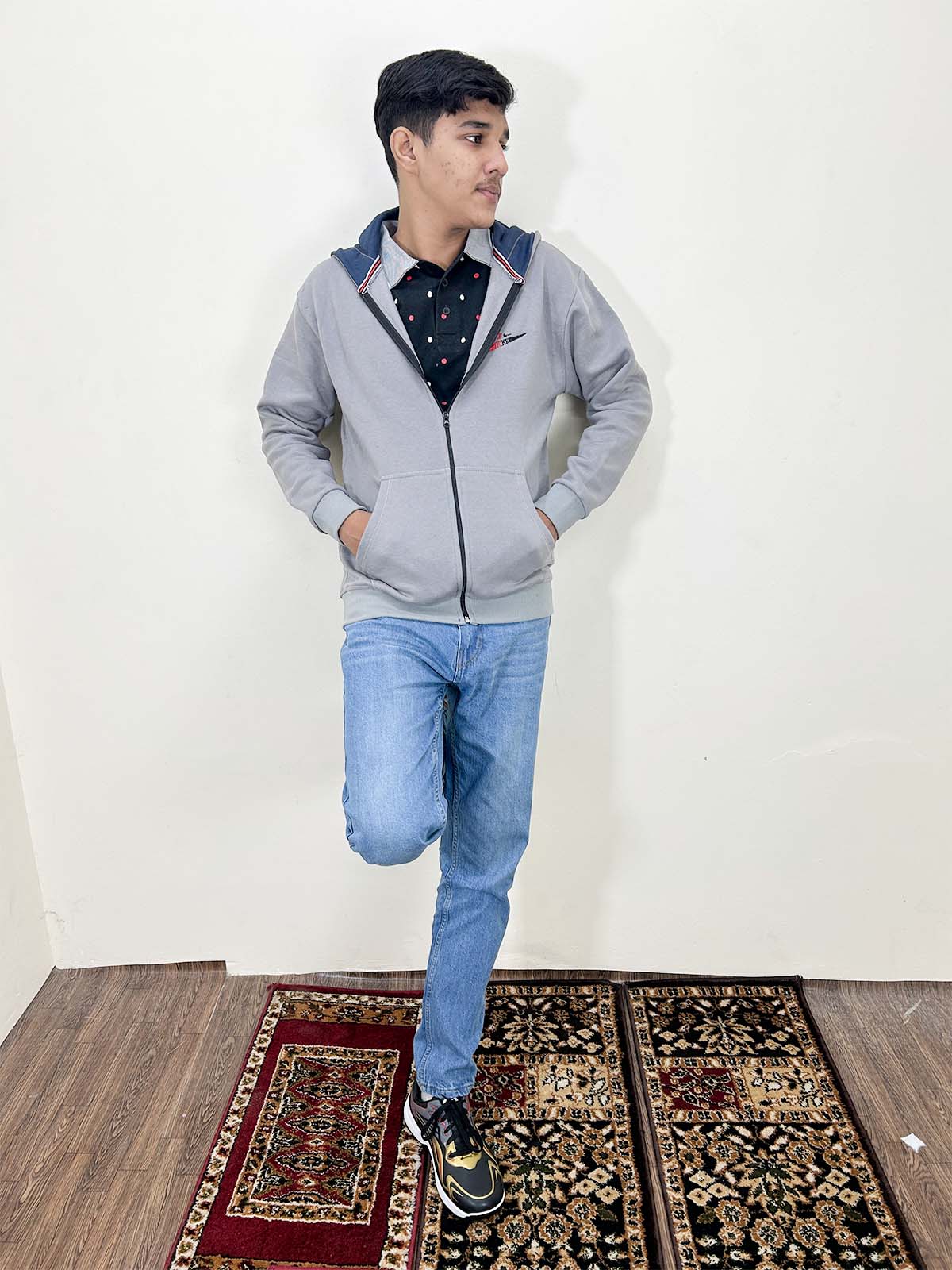 Unisex Grey Zipper MH36