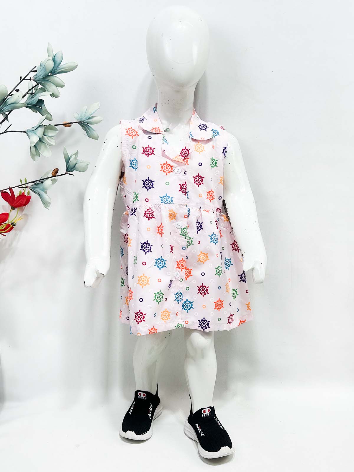 1Yr - 9Yrs Pink Frock For Girls NG GF58
