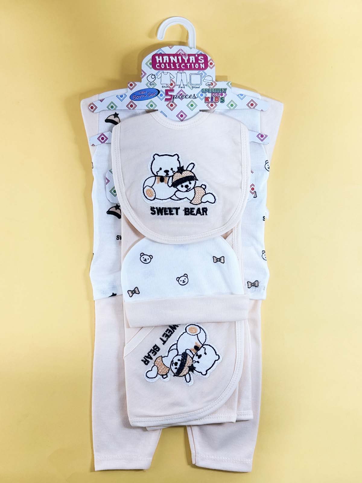 0Mth - 3Mth Beige 5Pcs Gift Set For Newborn HG NBGS312