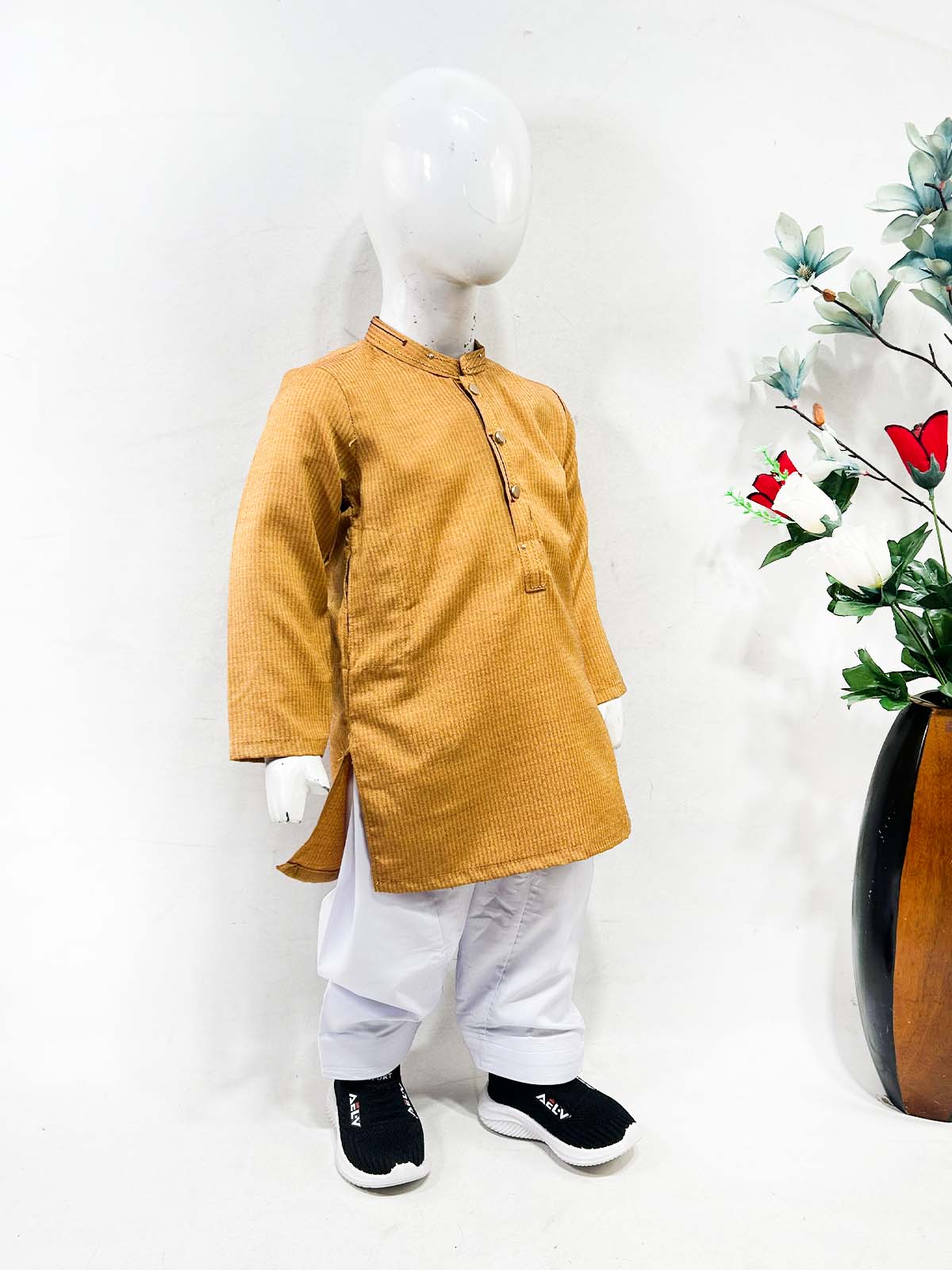 2Yrs - 4Yrs Bronze Kameez Shalwar Suit For Boys AM BKS191