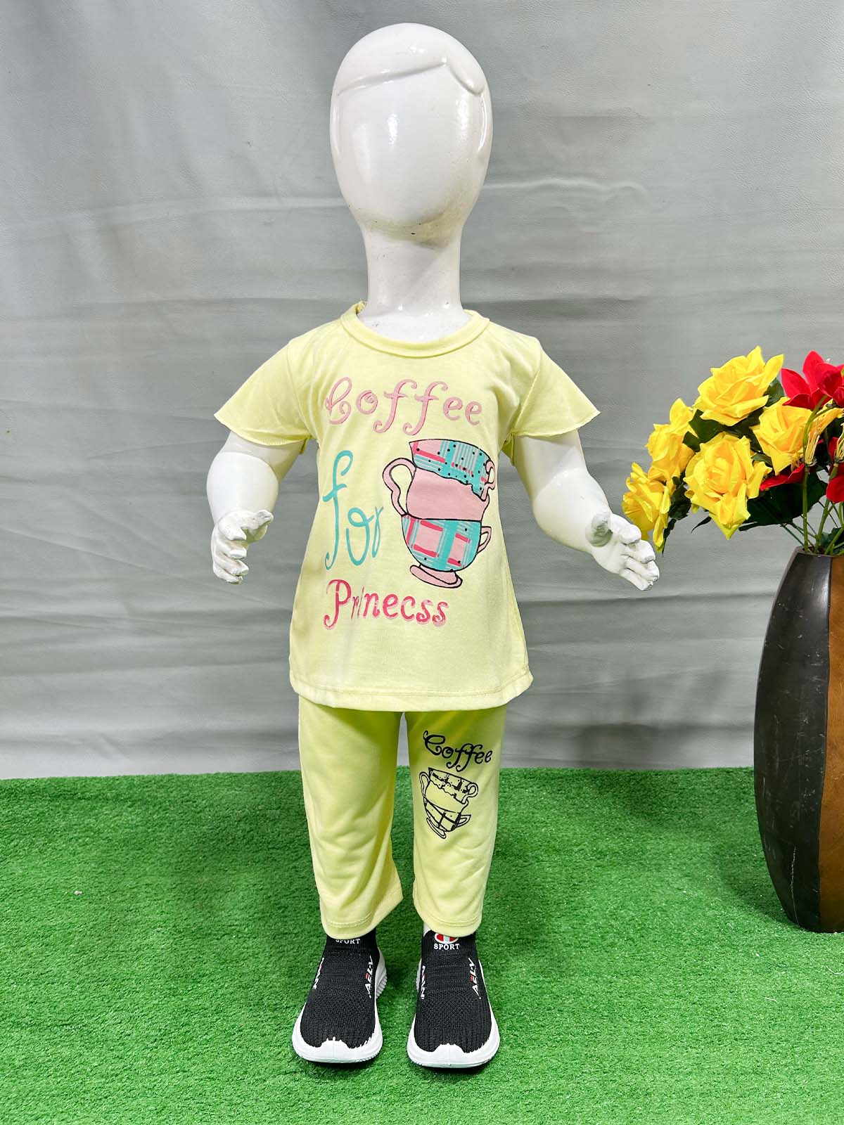 1Yr - 4Yrs Coffee Yellow Suit For Girls RG GS330