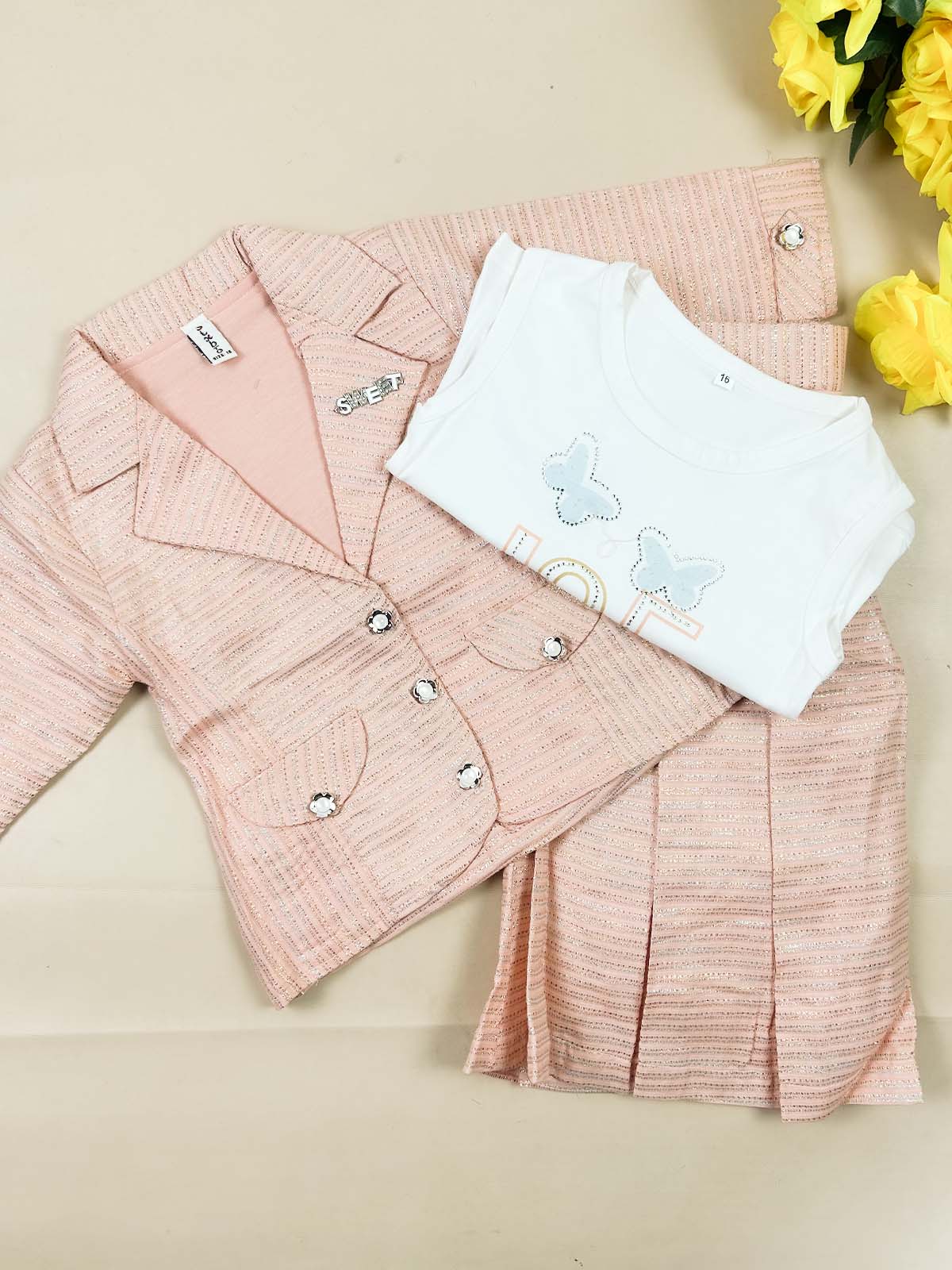 1Yr - 4Yrs Peach Suit For Girls TG GS465