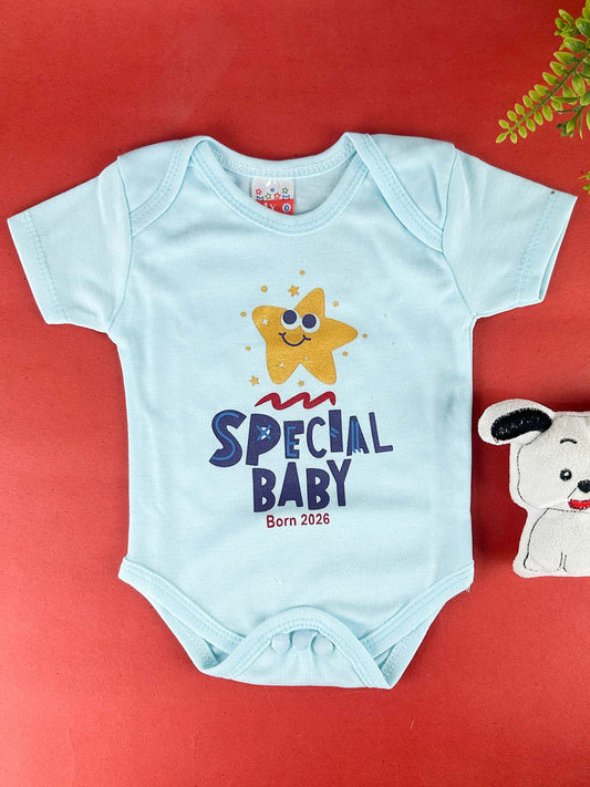 0Mth - 3Mth Sky Blue Romper For Newborn NBR150