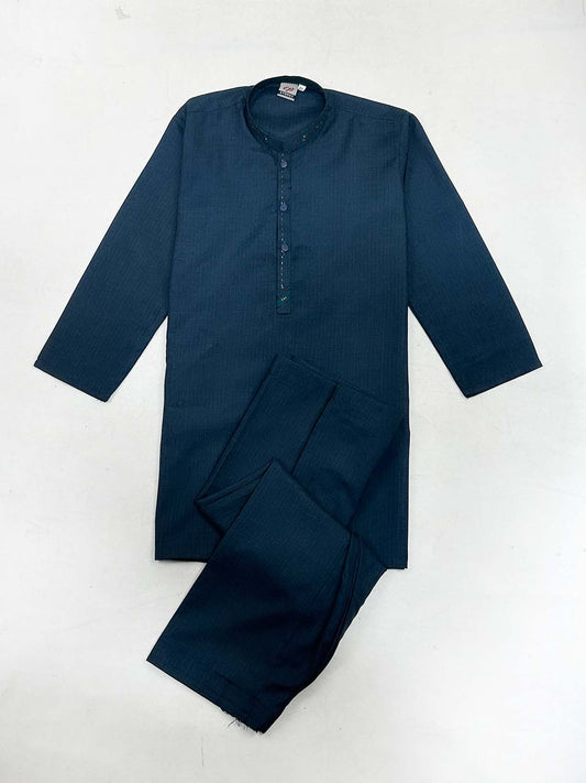 5Yrs - 14Yrs Dark Blue Kameez Shalwar Suit For Boys AM BKS199