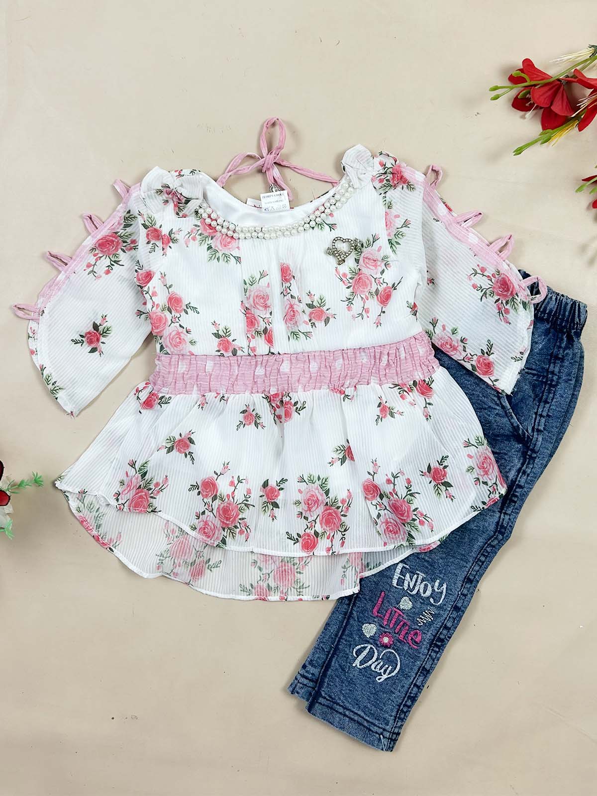 1Yr - 7Yrs White Suit For Girls TG GS451