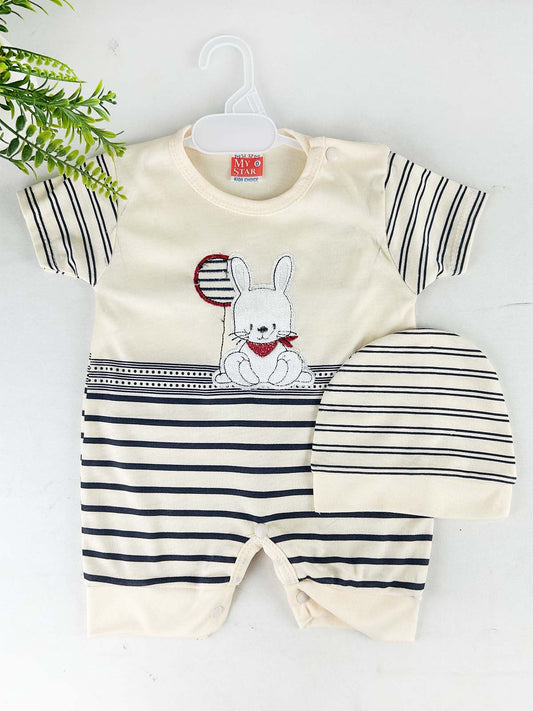 0Mth - 3Mth Yellow Romper with Cap For Newborn HG NBR136