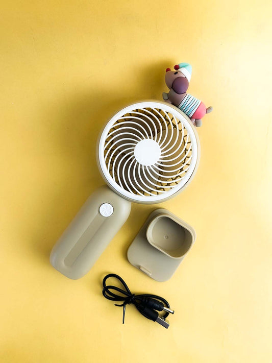 8349 Brown Rechargeable Mini Portable Fan KTY200