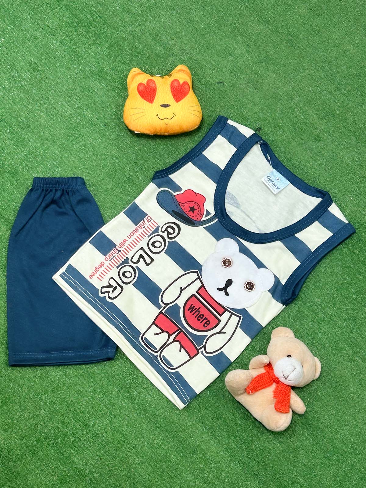 3Mth - 9Mth Bear Teal Baba Suit For Newborn HG NBS750