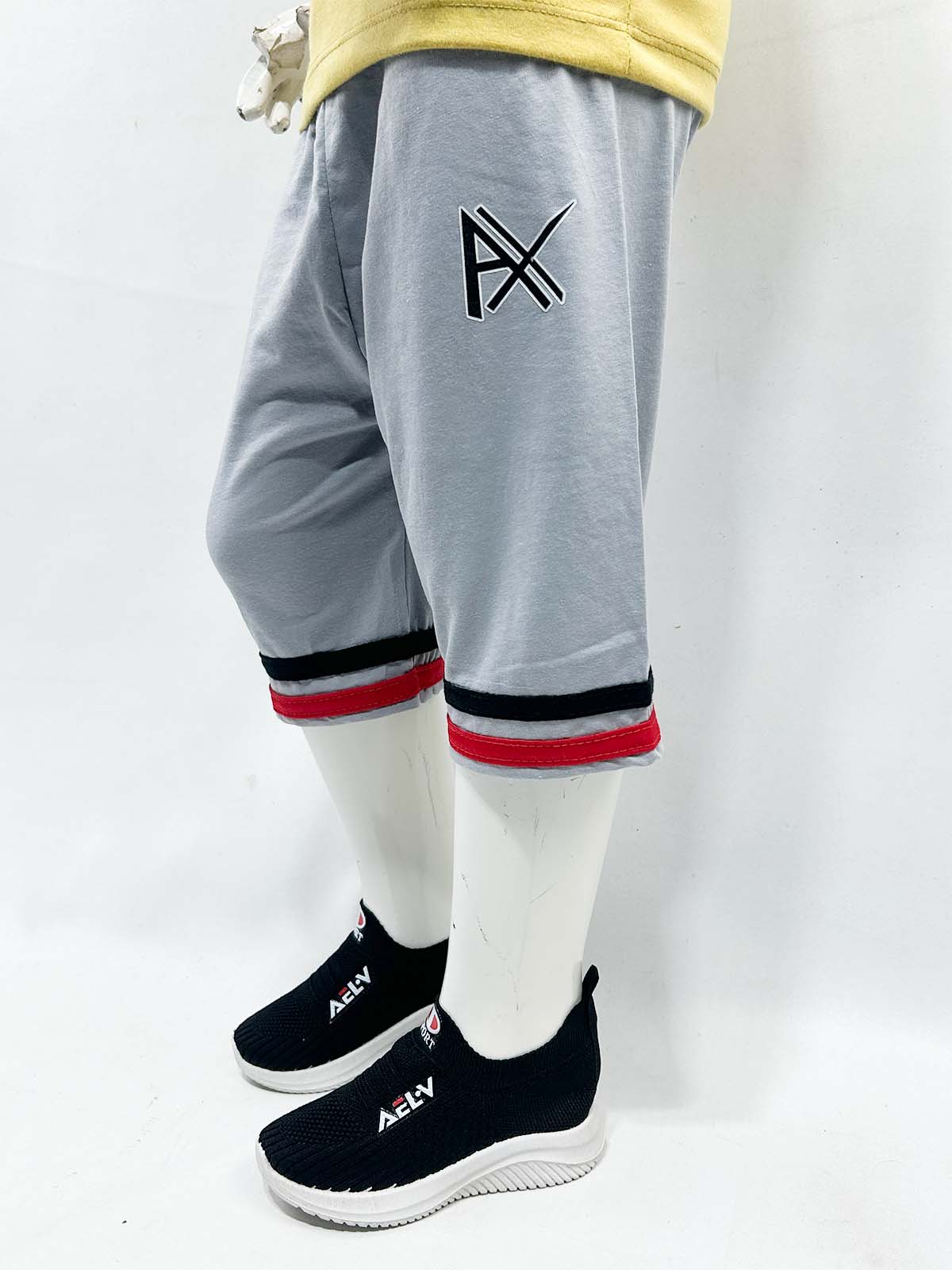 2Yrs - 5Yrs Grey Boys 3-QTR Short For Boys BQS29