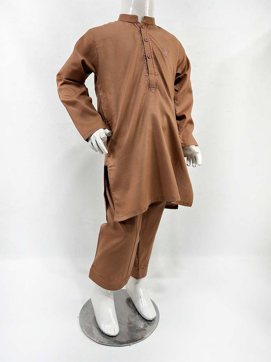 2Yrs - 17Yrs Brown Kameez Shalwar Suit For Boys AM BKS174