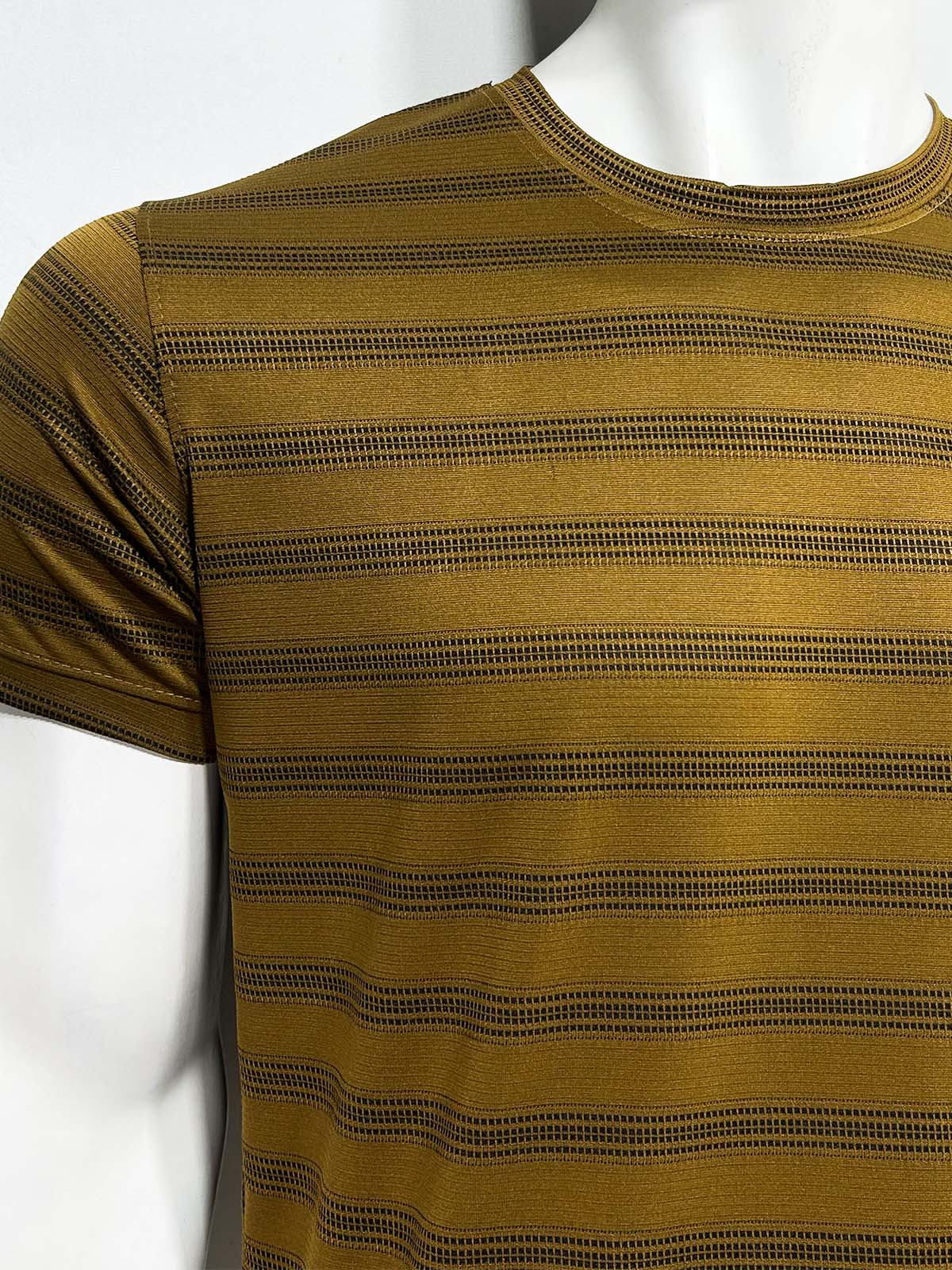 Bronze Striped T-Shirt For Men MTS497