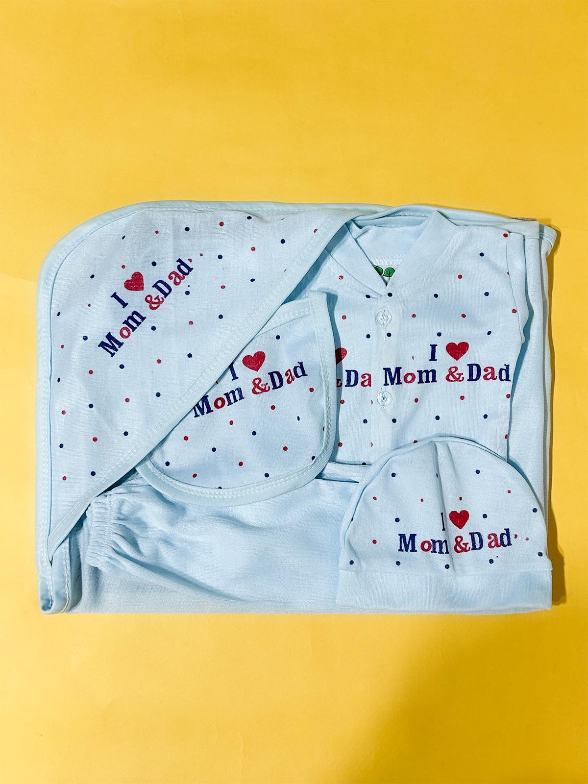0Mth - 3Mth Blue 5Pcs Gift Set For Newborn HG NBGS330