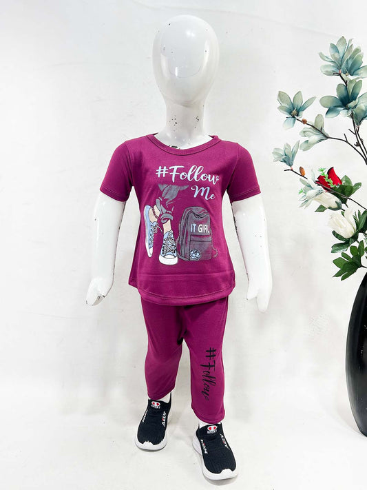 1Yr - 4Yrs Follow Purple Suit For Girls RG GS423