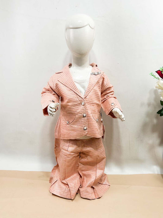 1Yr - 4Yrs Peach Suit For Girls TG GS465