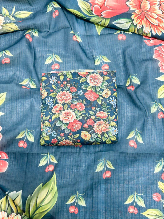 3Pcs Unstitched Digital Lawn Suit For Women WU209