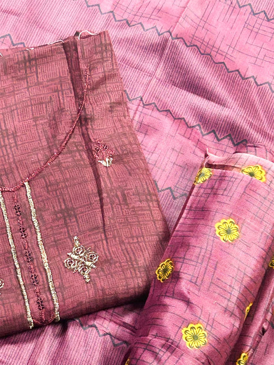 3Pcs Unstitched Digital Lawn Suit For Women WU253