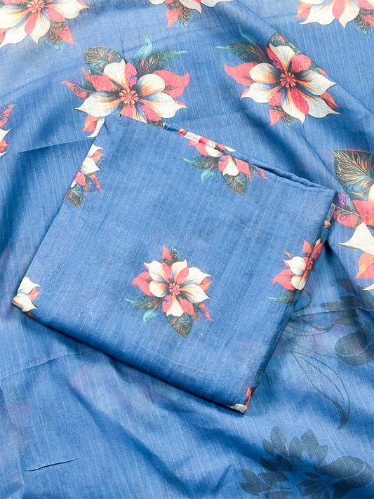 3Pcs Unstitched Digital Lawn Suit For Women WU272