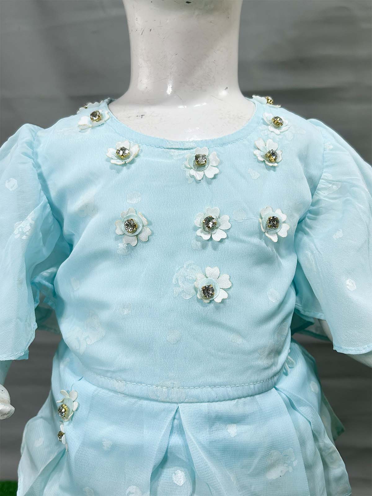 0Mth - 4Yrs Blue Suit For Girls WG GS373
