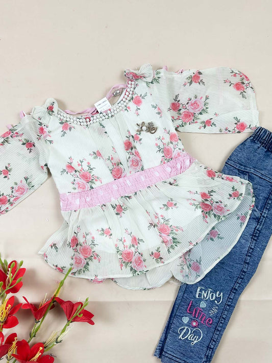 1Yr - 7Yrs Cream Suit For Girls TG GS450