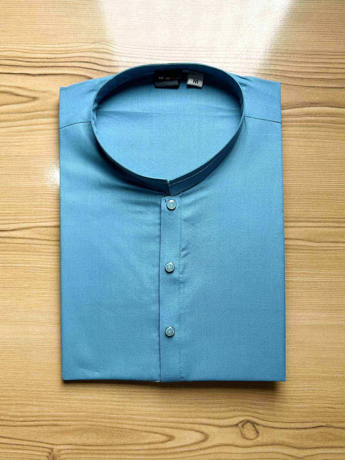 Turquoise Plain Kurta for Men MK24