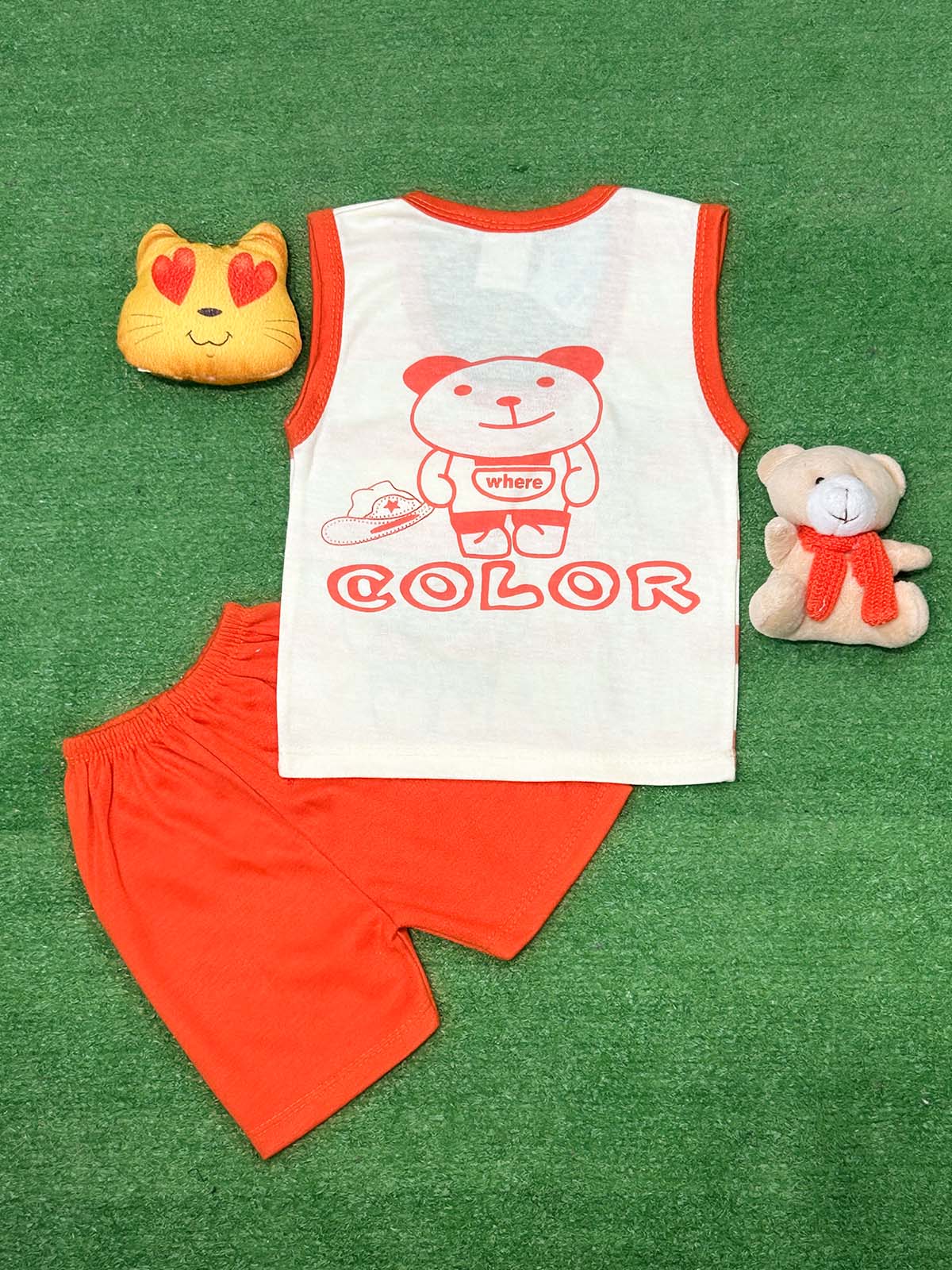 3Mth - 9Mth Bear Red Baba Suit For Newborn HG NBS748