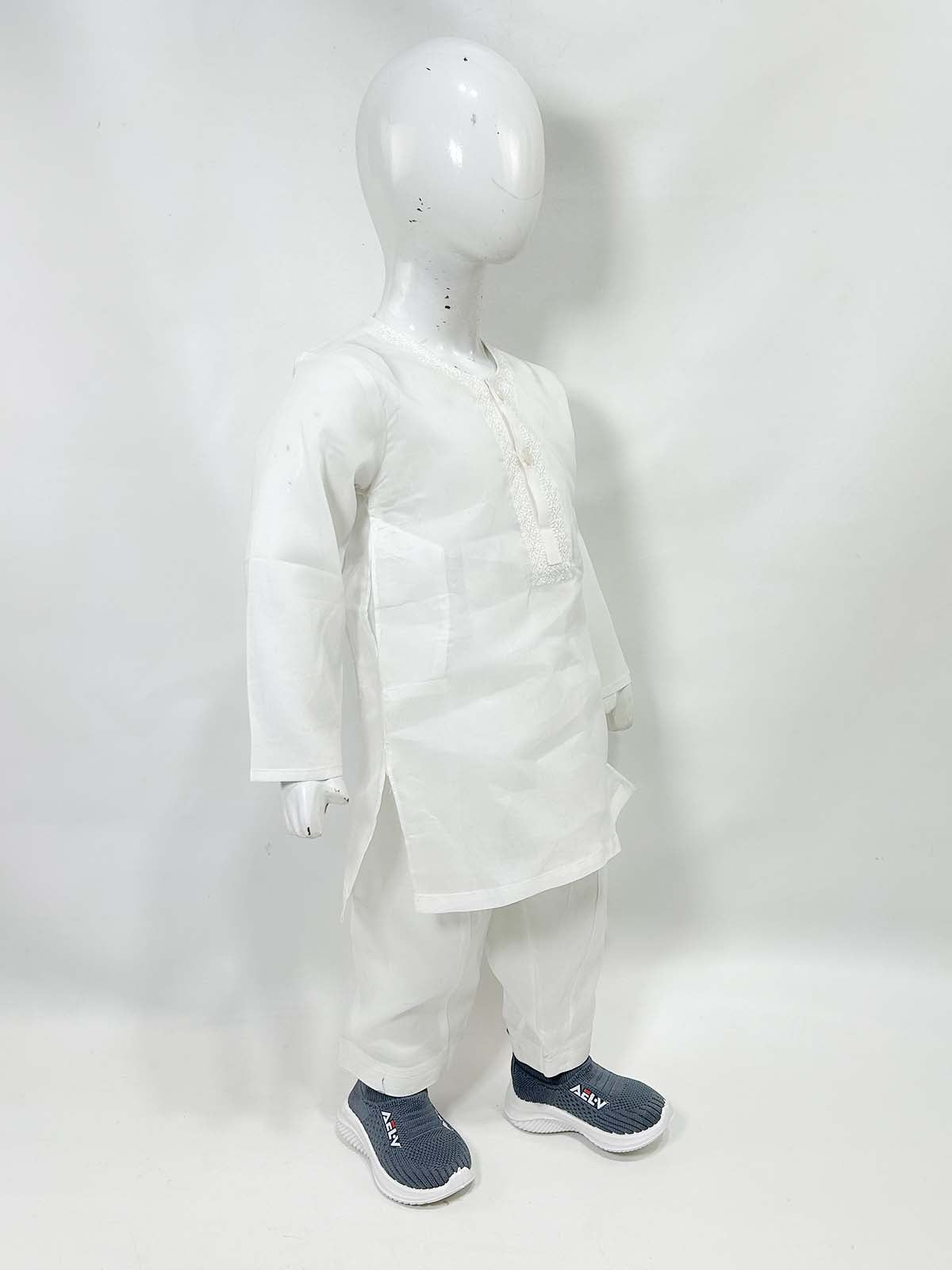 2Yrs - 14Yrs AB Off White Boys Kurta Shalwar Cotton BKS150