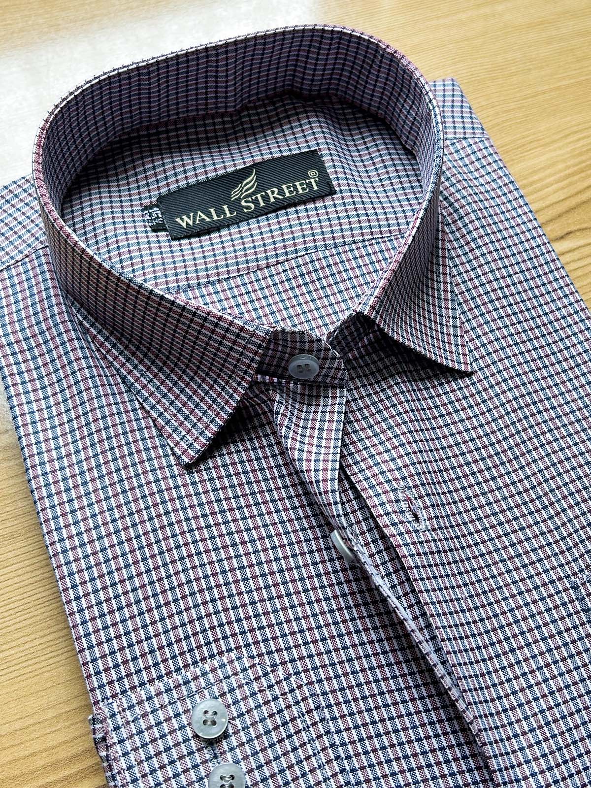 Light Multi Checks Formal Dress Shirt For Men MFS446