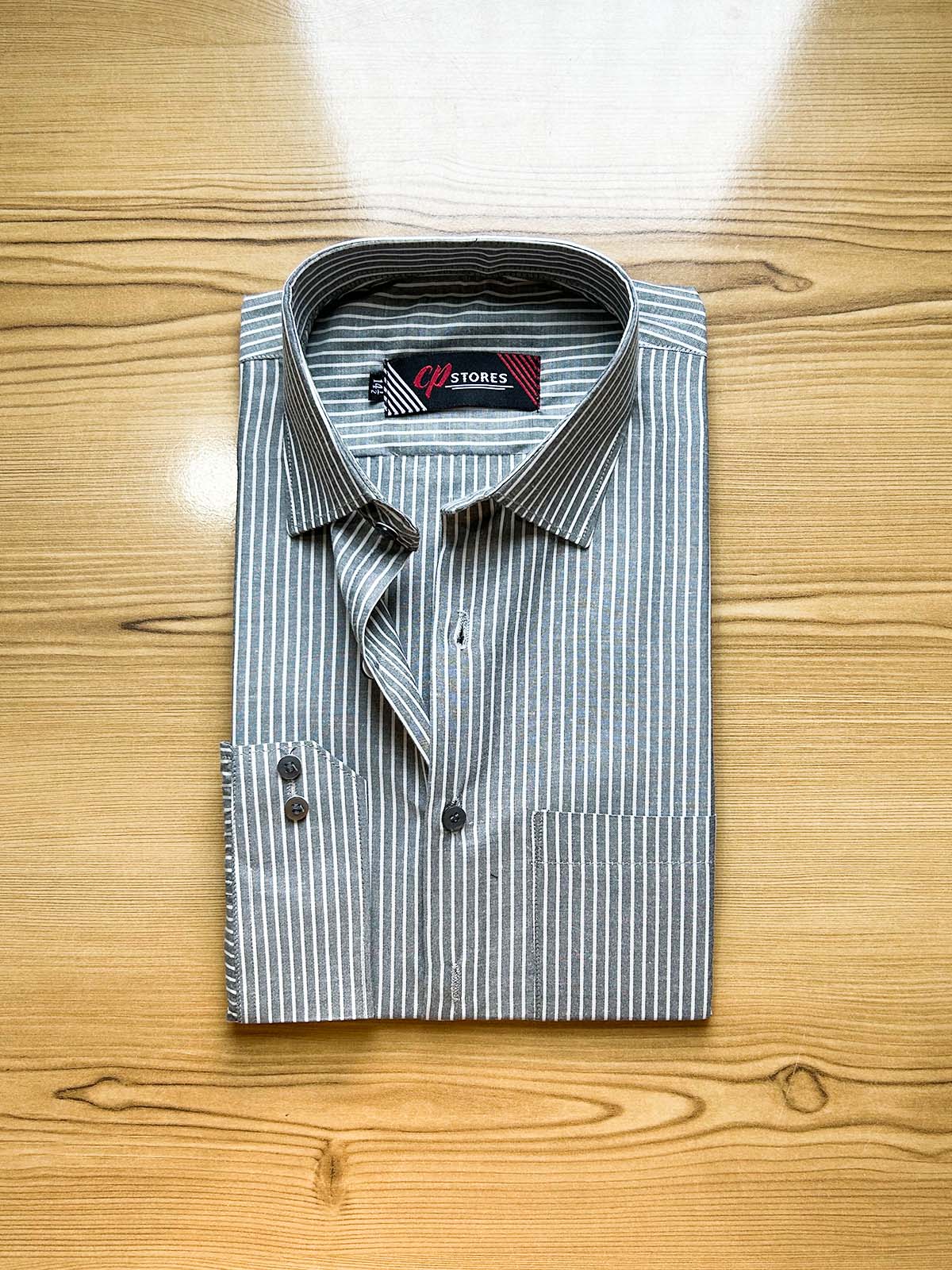 Grey Lines Formal Dress Shirt For Men MFS450