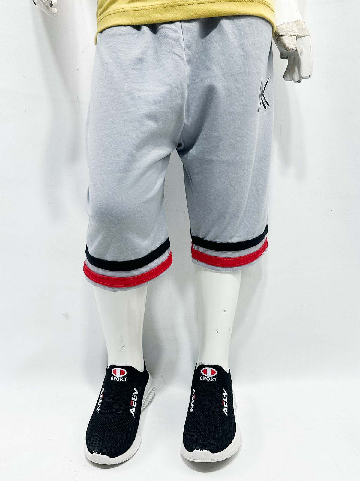 2Yrs - 5Yrs Grey Boys 3-QTR Short For Boys BQS29