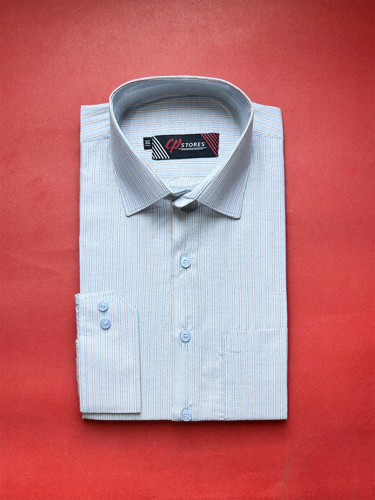 Blue Lines Formal Dress Shirt For Men MFS468