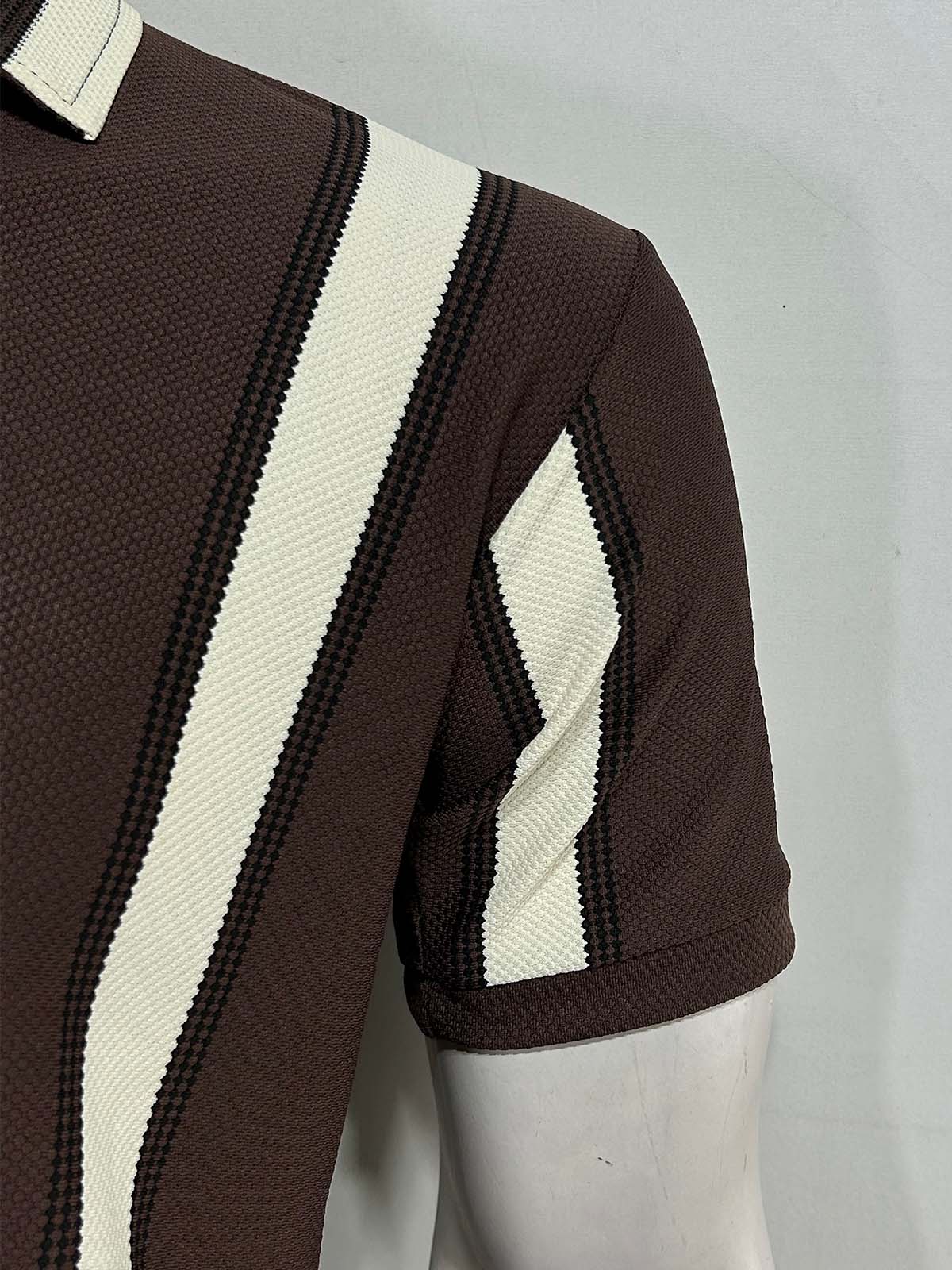 Brown Old Money Polo T-Shirt For Men MTS480
