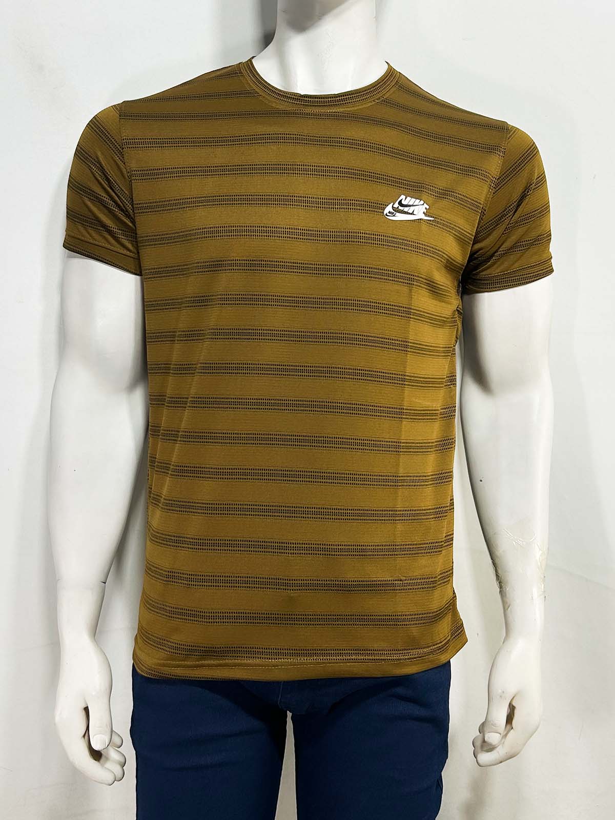 Bronze Striped T-Shirt For Men MTS497