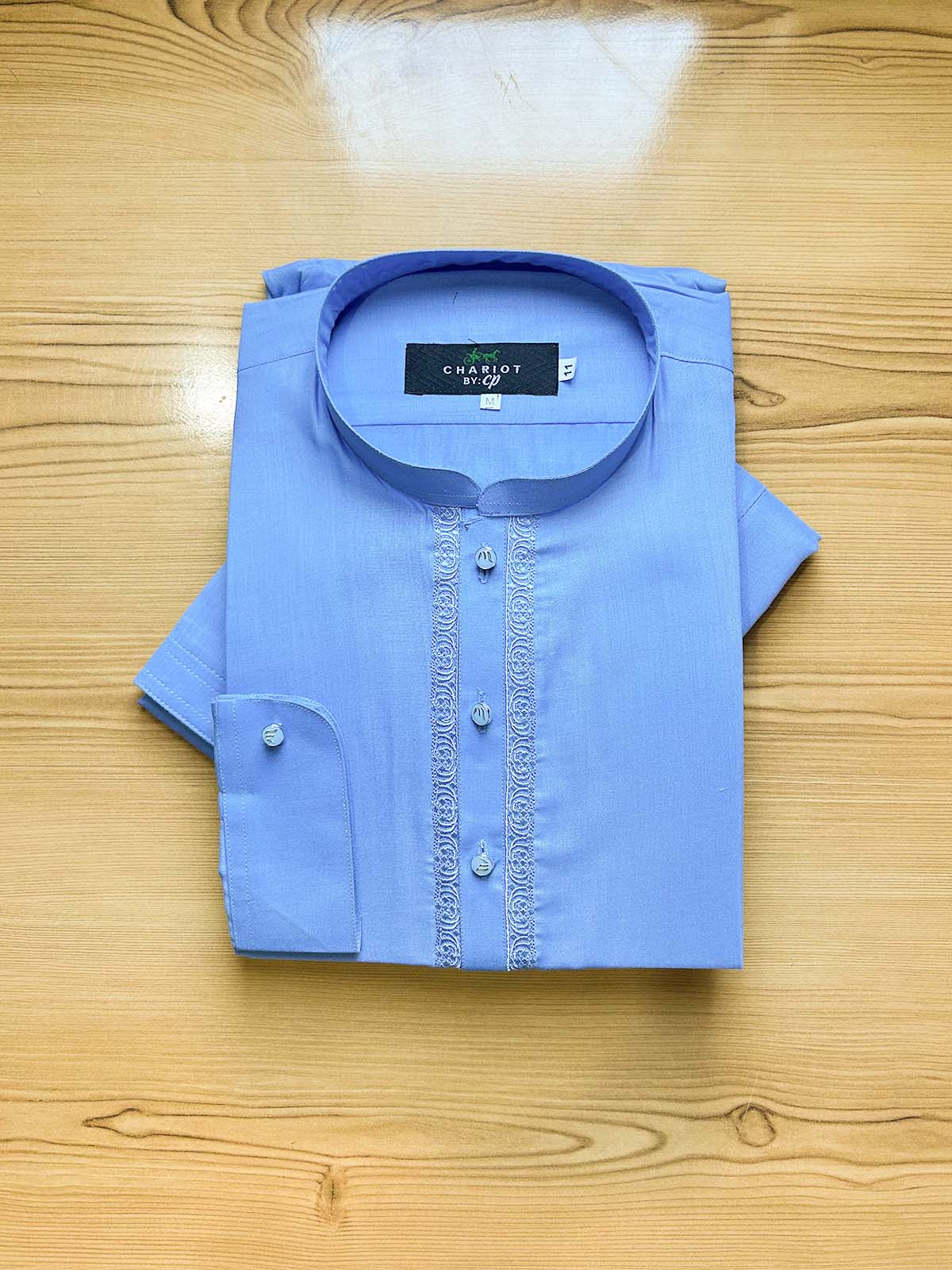 954B-1 Light Blue Stitched Suit Sherwani Collar Kameez Shalwar For Men MSK355