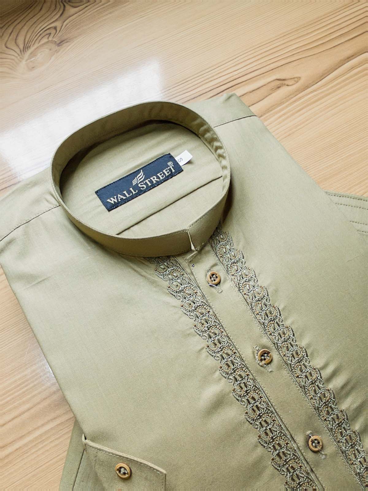 891-9 Stitched Suit Sherwani Collar Kameez Shalwar For Men MSK346