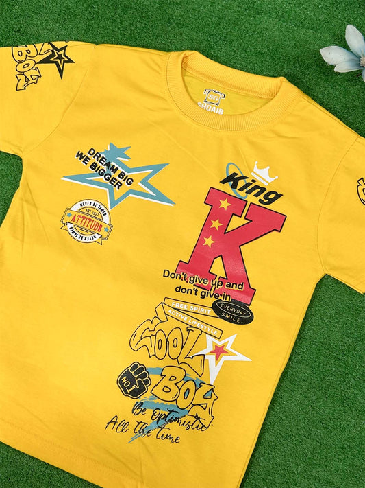 3Yrs - 7Yrs K Yellow T-Shirt For Boys SG BTS130