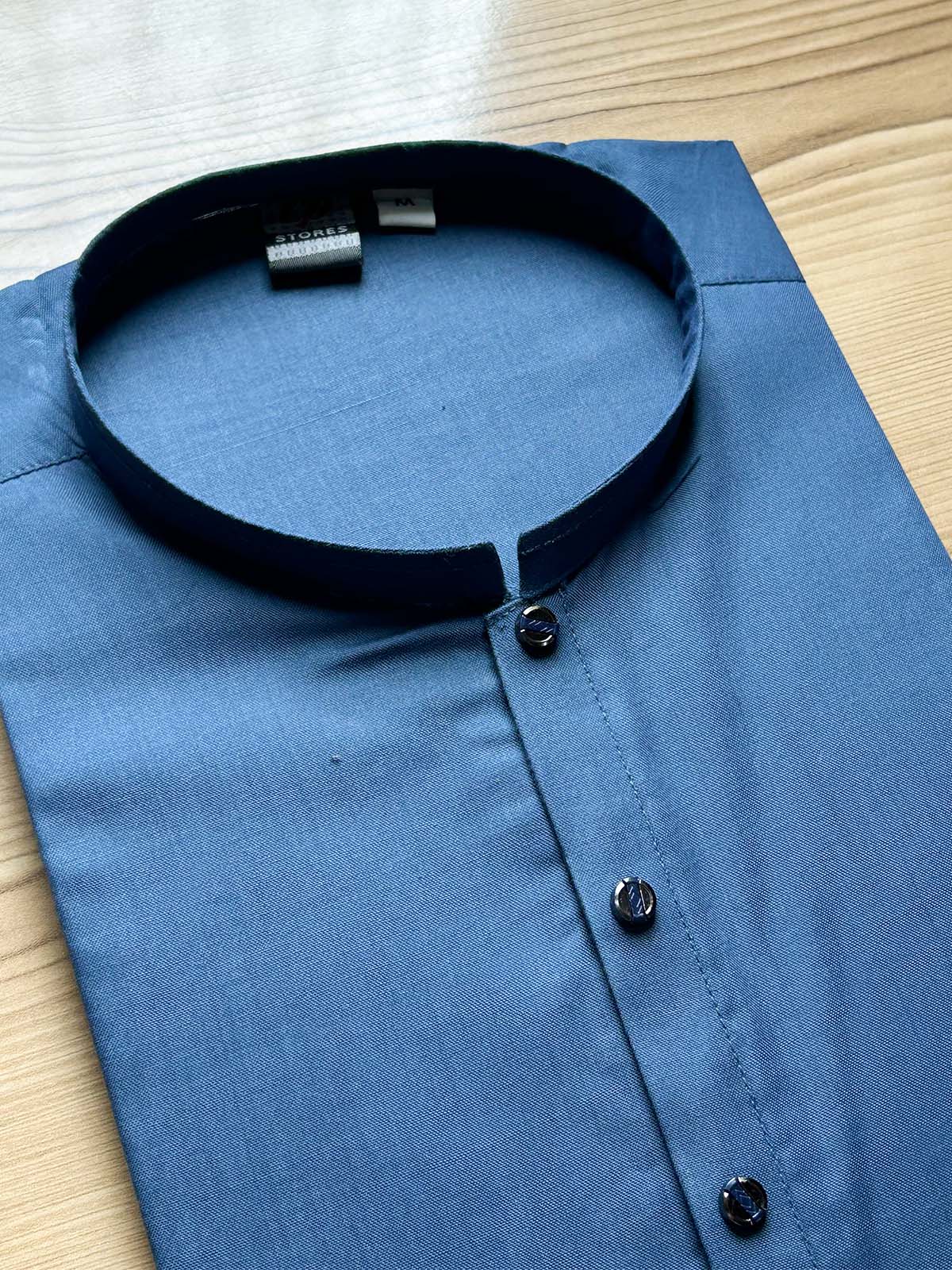 Blue Plain Kurta for Men MK25