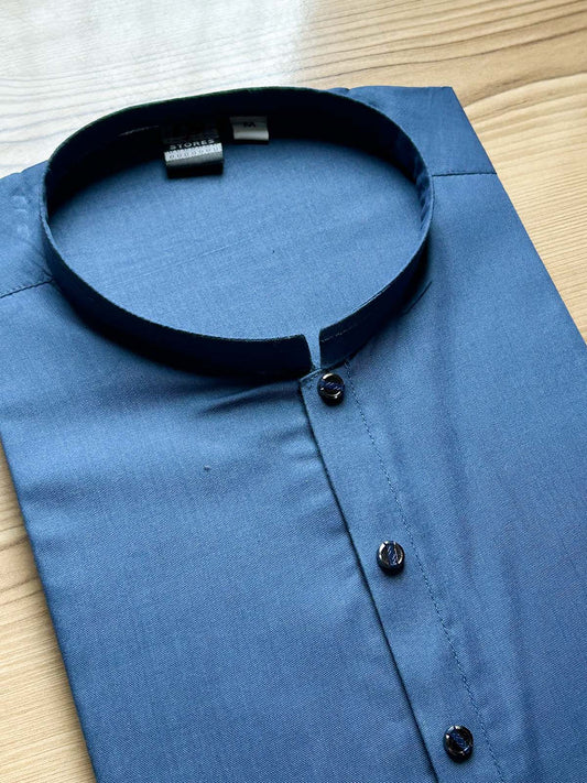 Blue Plain Kurta for Men MK25