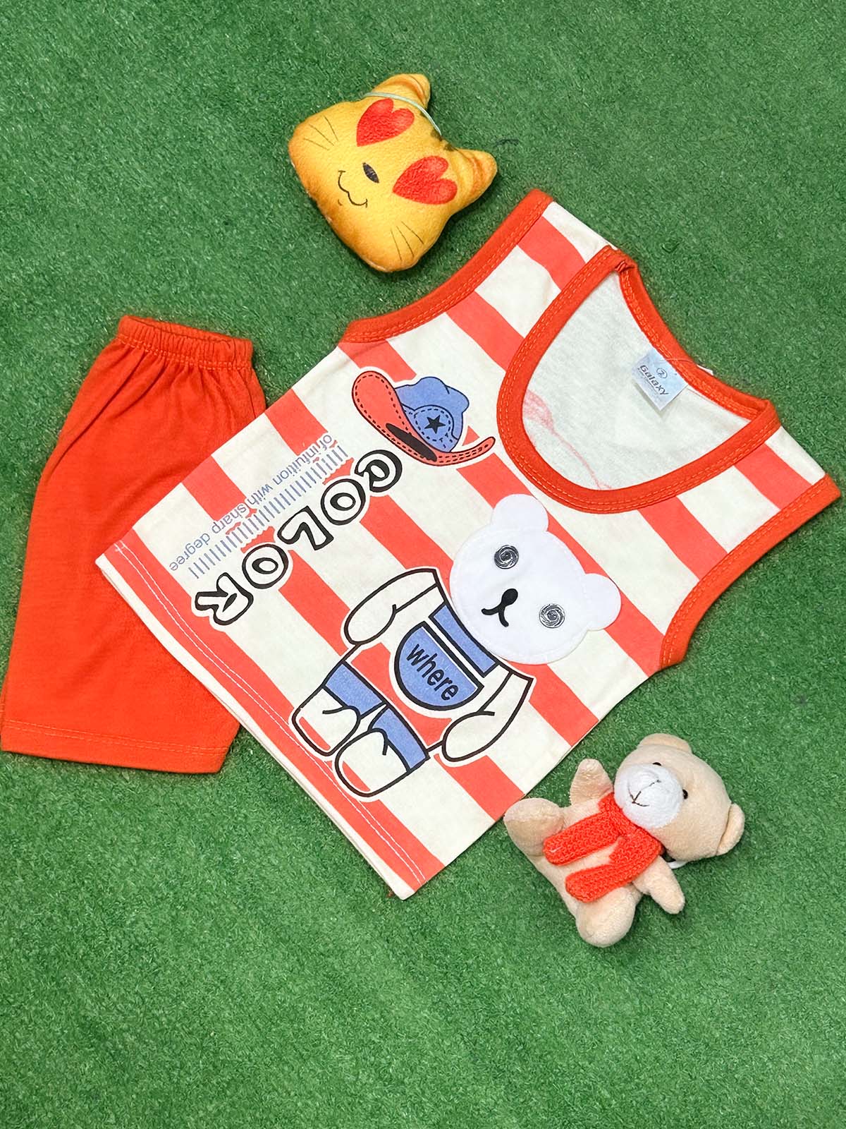 3Mth - 9Mth Bear Red Baba Suit For Newborn HG NBS748
