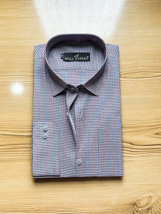 Light Multi Checks Formal Dress Shirt For Men MFS446