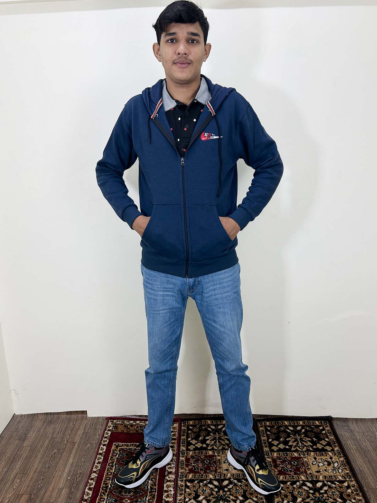 Unisex Dark Blue Zipper MH37