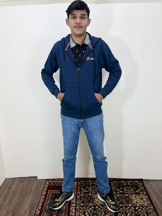 Unisex Dark Blue Zipper MH37