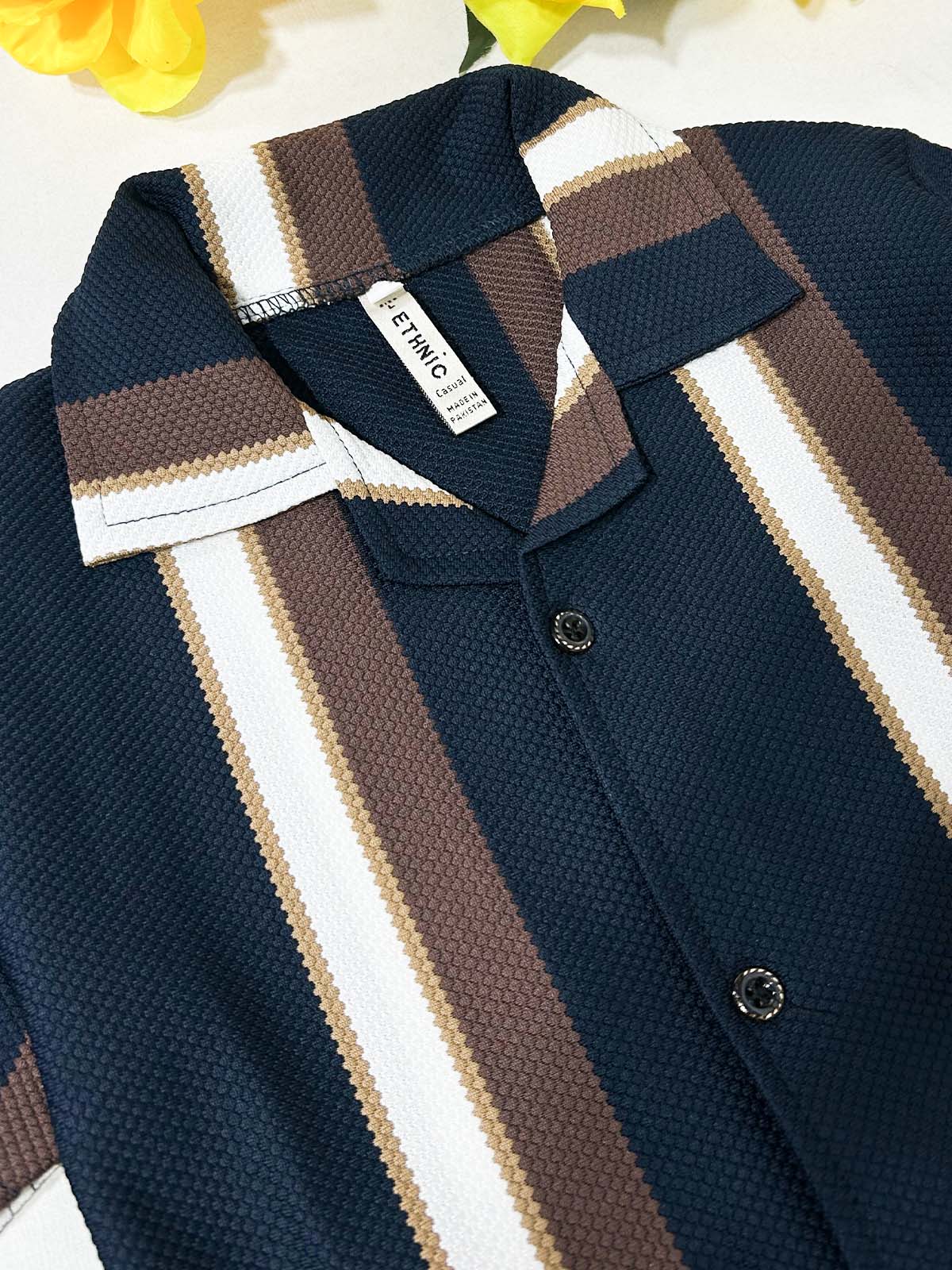 4Yrs - 10Yrs Navy Blue Old Money Shirt for Boys BCS59