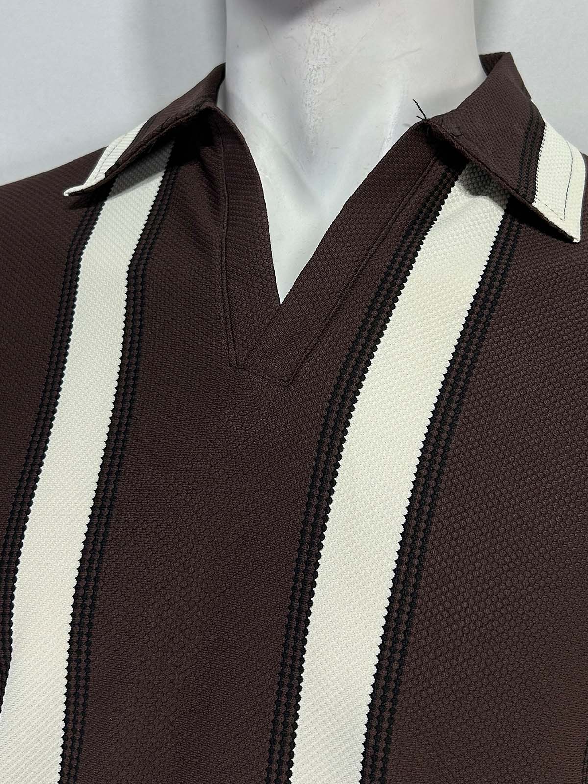Brown Old Money Polo T-Shirt For Men MTS480