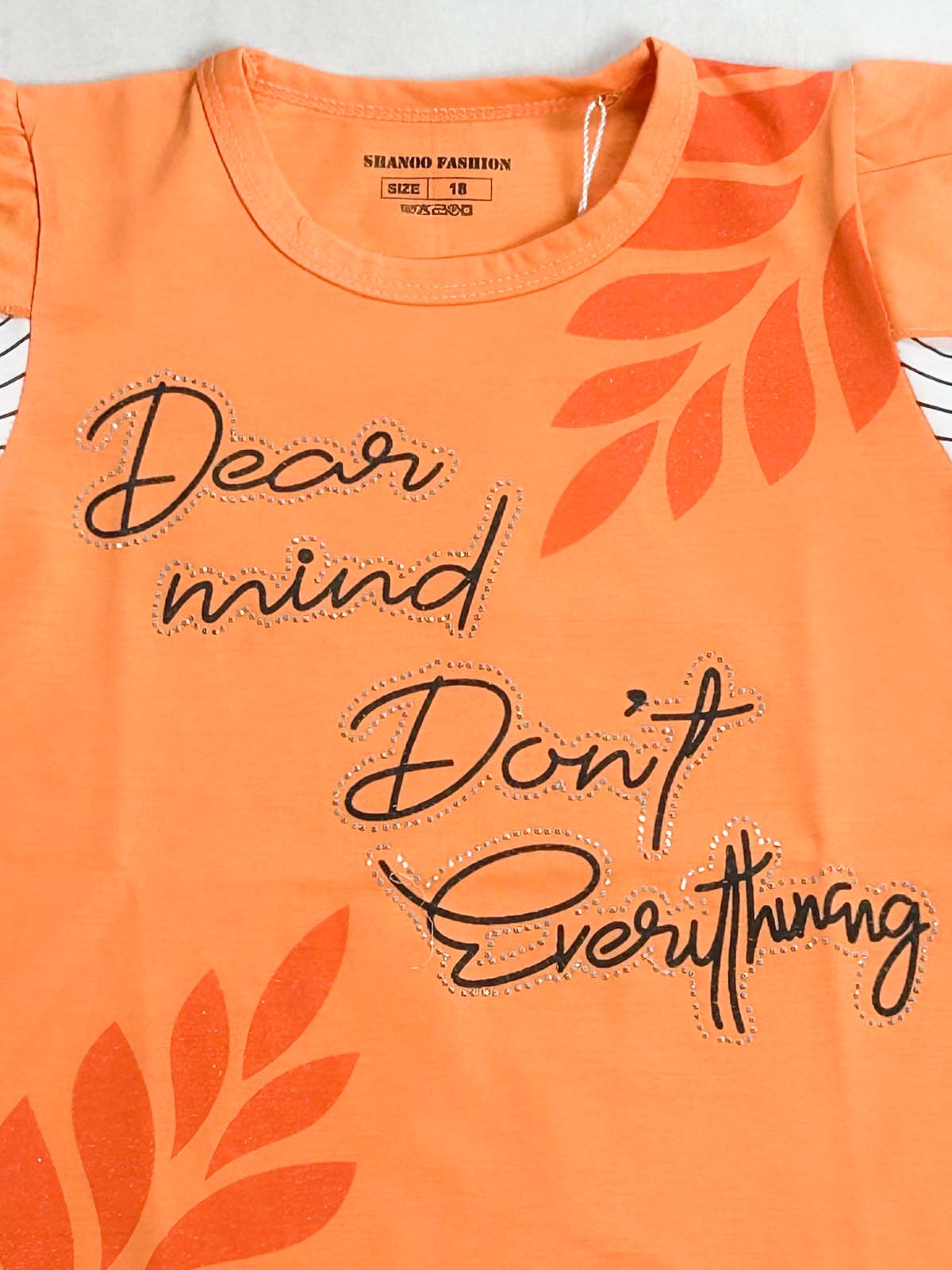 2Yrs - 7Ys Dear Orange T-Shirt For Girls SK GTS127
