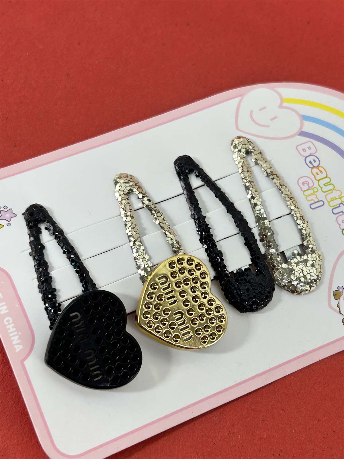 10 Pcs Multicolor Hair Clips For Girls GHC88