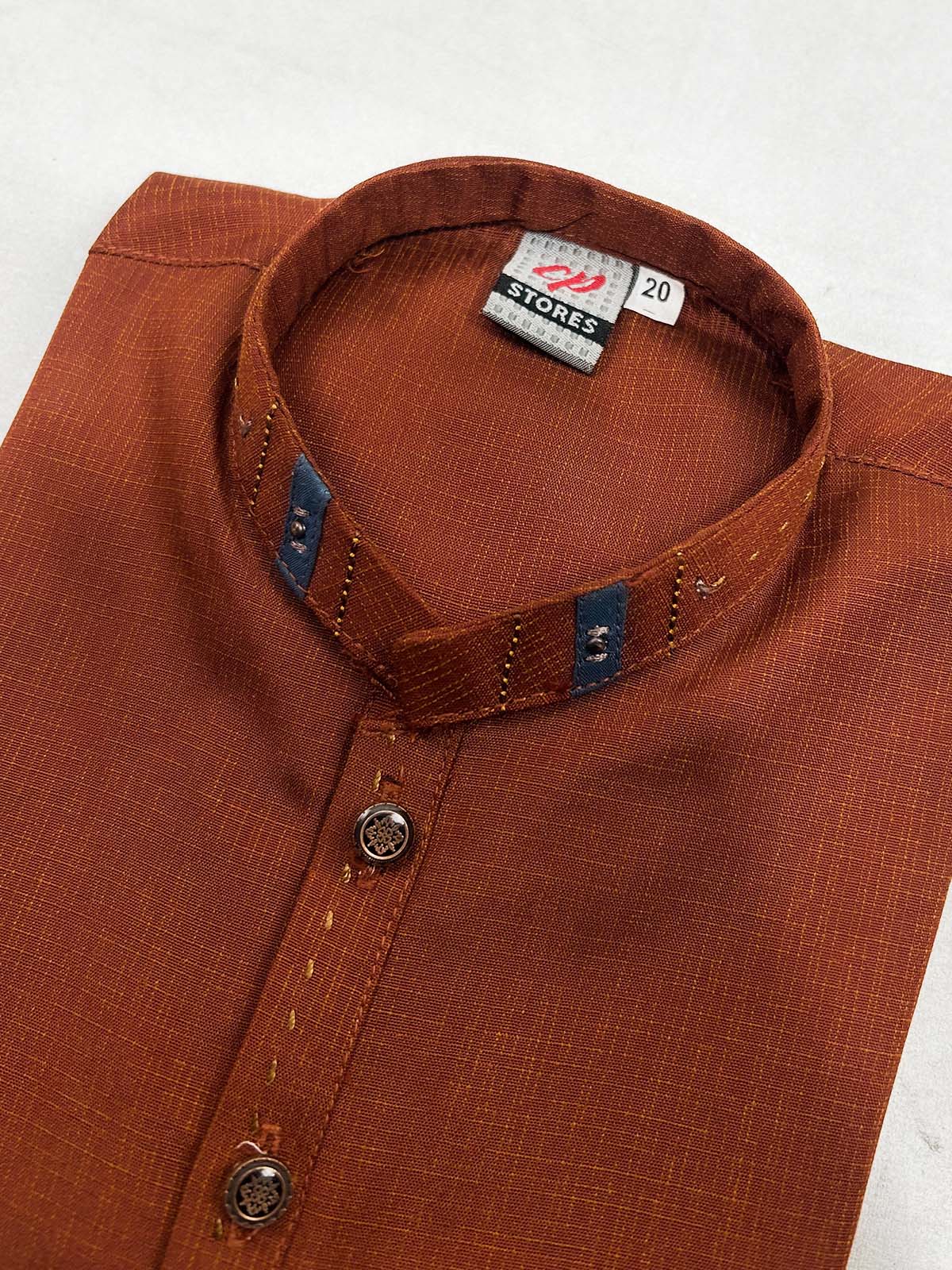 5Yrs - 14Yrs Rust Kameez Shalwar Suit For Boys AM BKS200