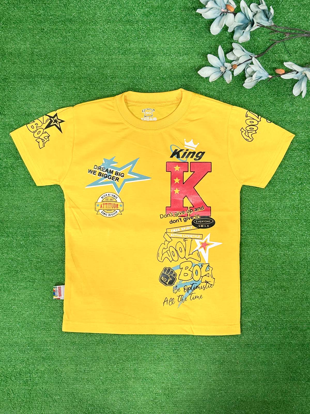 3Yrs - 7Yrs K Yellow T-Shirt For Boys SG BTS130
