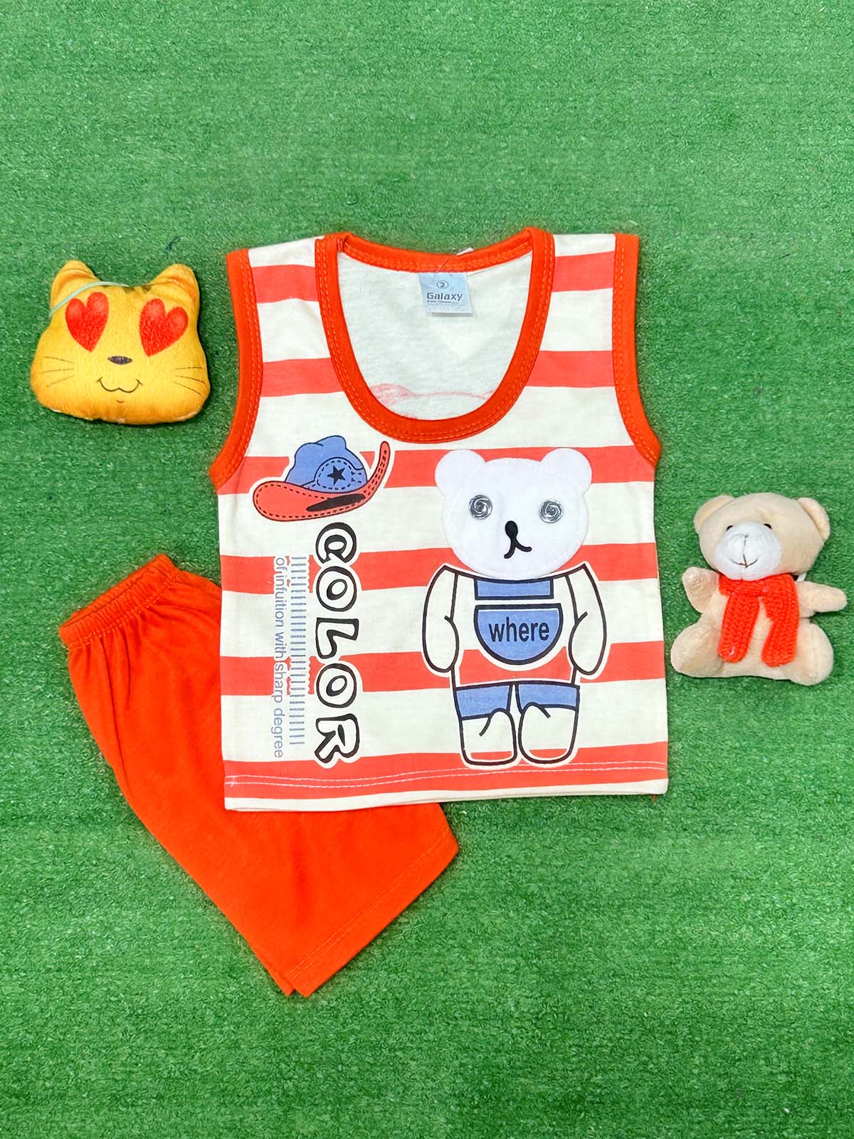 3Mth - 9Mth Bear Red Baba Suit For Newborn HG NBS748