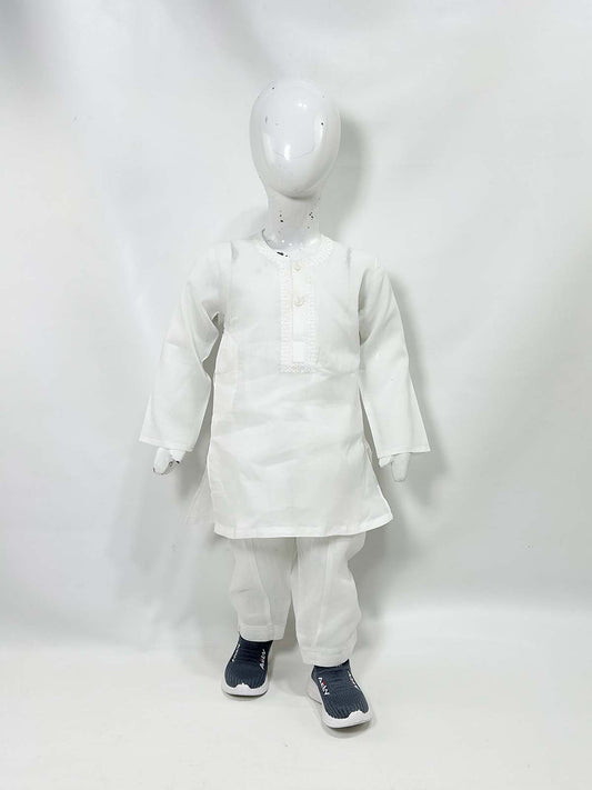 2Yrs - 14Yrs AB Off White Boys Kurta Shalwar Cotton BKS150