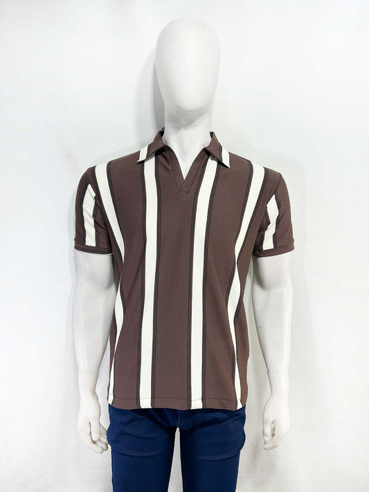 Brown Old Money Polo T-Shirt For Men MTS480